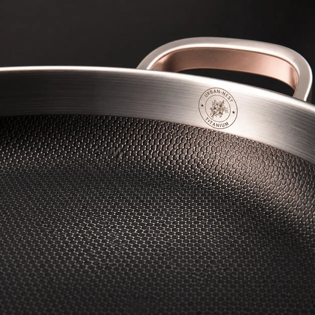 Close-up of an uncoated titanium cooking surface, illustrating whether titanium cookware is safe