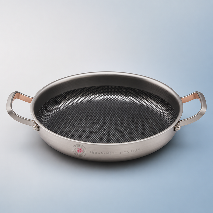 Urban Nest Titanium Pan, front studio hero shot.